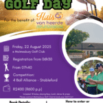 Join the Fun & Make a Difference! Mount Royal Golf Day in support of Huis van Heerde is coming up on 22 August 2025 at Malmesbury Golf Club! We’re calling on golfers, businesses, and donors – come swing for a cause! Enter your 4-ball team, Sponsor a hole, Make a donation, Help us uplift the lives of the children in our care – every swing supports their future! Contact Fredalaine to enter or sponsor: bemarking@heerde.co.za | 063 810 5057
