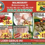 Kekkel en Kraai in Malmesbury bied 'n wonderlike geleentheid om groot te spaar met ons spesiale aanbiedinge van 16 - 21 June 2026. Besoek ons gerus by Bokomo Weg 30, om voordeel te trek uit hierdie fantastiese promosies. Aanbod geldig terwyl voorraad hou. Kekkel en Kraai Malmesbury - Van die Plaas, Na die Tafel. Besoek ook die PERRONFM 95.1 events kalender vir meer inligting.