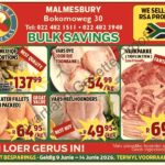 Kekkel en Kraai in Malmesbury bied 'n wonderlike geleentheid om groot te spaar met ons spesiale aanbiedinge van 9 - 14 June 2026. Besoek ons gerus by Bokomo Weg 30, om voordeel te trek uit hierdie fantastiese promosies. Aanbod geldig terwyl voorraad hou. Kekkel en Kraai Malmesbury - Van die Plaas, Na die Tafel. Besoek ook die PERRONFM 95.1 events kalender vir meer inligting.