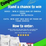 Kick off May with an exciting competition at Groenkloof Dierekliniek. Bring your cat or dog for any vaccination. Each vaccination counts as an entry. Only valid for May 2025. For an appointment contact Groenkloof Malmesbury-022 487 1157 or Groenkloof Riebeek-082 089 1234 or WhatsApp 060 019 9467 