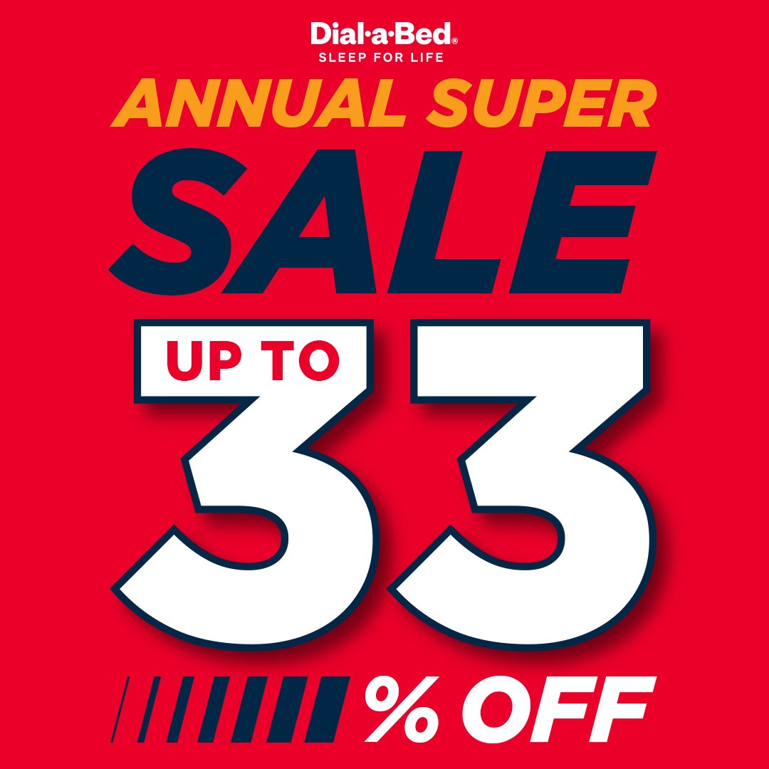 Dial-a-Bed MASSIVE ANNUAL SALE is finally here! Get up to 33% OFF our best brands & SAVE THOUSANDS on your best night’s sleep! Shop in-store https://shorturl.at/mDYhQ or online at www.dialabed.co.za. Get fast delivery on our best sellers. Plus, you can now shop with your TFG Money Account Card at Dial•a•Bed. NCRCP36. Ts & Cs apply. Valid untill 31 July.