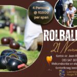 Laerskool Hugo Rust bied 'n Rolbaldag op 21 Nov. Span van 4, R1500 inskrywing (incl. drankie + ete). Kontantkroeg beskikbaar. Skryf in by Jean-Mari: 083 547 3073. Kom geniet die gesellige dag! Besoek ook die PERRONFM 95.1 events kalendar vir meer.