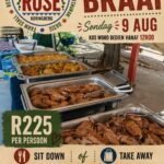 Beleef 'n onvergeetlike Sondagmiddagete by Desert Rose met hul opwindende Spitbraai! Laat iemand anders die kookkuns hanteer terwyl jy jouself in 'n kulinêre avontuur dompel met 'n feesmaal wat jou smaakknoppies sal laat dans van vreugde. Op die spyskaart wag daar 'n sensasionele Beef roll/ Lamb Roll, Potato Bake, geroosterde groente, knoffelbrood en vars slaai! Hierdie ongelooflike aanbod is beskikbaar vir sit of om mee weg te neem. Die koste is R225 per persoon, en plekke word vinnig vol, so maak seker jy bespreek betyds. Skakel 083 484 2004 om jou plek in hierdie opwindende ervaring te bespreek.