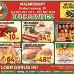 Kom loer gerus in by Kekkel en Kraai Malmesbury in Bokomo Weg 30 vir spesiale aanbiedinge, en spaar groot. Geldig van die 30st Junie - 5 Julie 2026. Terwyl voorraad hou! Kekkel en Kraai - Van die Plaas, Na die Tafel.!