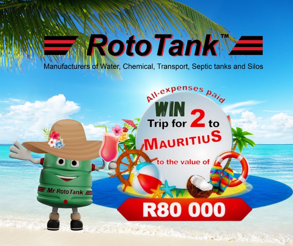 Win the ultimate getaway with Rototank’s exciting competition! Imagine yourself basking in the sun on the stunning beaches of Mauritius, enjoying an all-expenses-paid luxury vacation for two. To enter, simply purchase any Rototank product, upload your proof of purchase, and make sure to like and follow our social media page. Don't forget to share the post and tag the lucky person you'd love to take along on this dream escape! Let Rototank, known for its strength and reliability, also be your ticket to a rewarding journey. Act now, because paradise is just a few steps away!