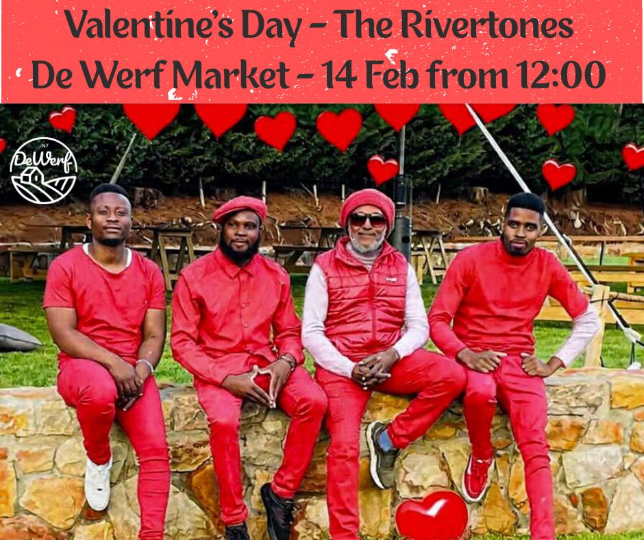 Celebrate Valentine’s Day at De Werf with unforgettable moments and soulful reggae tunes by The Rivertones. Enjoy Valentine’s Mimosas for R25 each at the Market Bar. At the Farmstall, ladies get a complimentary mimosa with breakfast, plus 15% off all pizzas. End your meal with a delicious brownie bite. Experience the perfect romantic atmosphere at De Werf Farmstall & Weekend Market.
