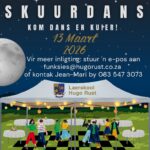GROOTSTE BUITELUG SKUURDANS IN WELLINGTON! - Laerskool Hugo Rust nooi jou uit! Kom skuur en dans onder die sterre saam met ons by Hugo Rust se gewilde Buitelug Skuurdans! Stof jou dansskoene af, maak los daai litte – die tyd is hier vir 'n aand vol pret, musiek en goeie vibes! Kaartjies: R250 per persoon R500 per paartjie (Enkelkaartjies ook beskikbaar) Vir meer inligting: E-pos: funksies@hugorust.co.za Kontak: Jean-Mari – 083 547 3073 Besoek ons Adventure Calendar vir nog avonture! Meer besonderhede: perronfm.co.za #Skuurdans #HugoRust #WellingtonPret #DansOnderDieSterre