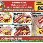 Kekkel en Kraai in Malmesbury bied 'n wonderlike geleentheid om groot te spaar met ons spesiale aanbiedinge van 12 - 17 Mei. Besoek ons gerus by Bokomo Weg 30, om voordeel te trek uit hierdie fantastiese promosies. Aanbod geldig terwyl voorraad hou. Kekkel en Kraai Malmesbury - Van die Plaas, Na die Tafel. Besoek ook die PERRONFM 95.1 events kalender vir meer inligting.