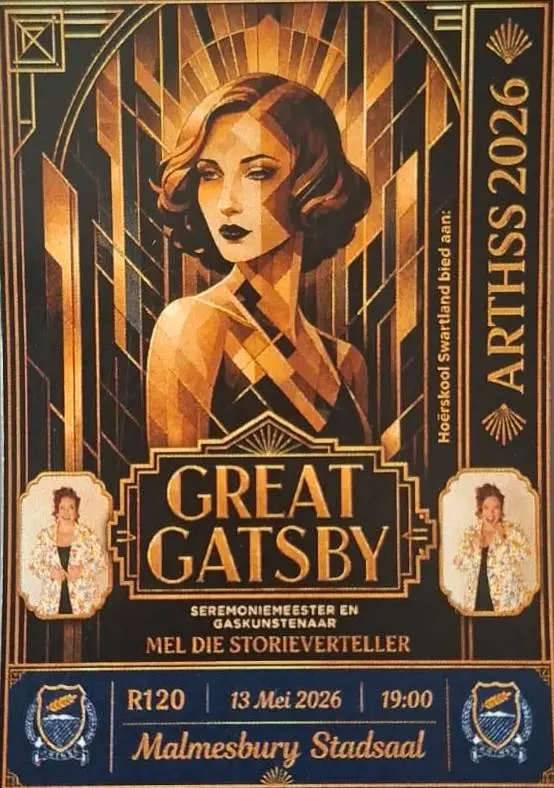 Kom ervaar ’n onvergeetlike aand van glans en talent by ARTHSS 2026! 🌟🎭 Hoërskool Swartland nooi jou hartlik uit om deel te wees van hierdie jaarlikse gebeurtenis waar ons talentvolle leerders die kolligte betower in hul strewe na die titels van Mnr. en Mej. HSS. Dit is ’n geleentheid om styl en selfvertroue te vier, en jy wil beslis nie hierdie skouspelagtige aand misloop nie! Kaartjies is beskikbaar teen R120 per persoon en kan vanaf 5 Mei verkry word by die finansieskantoor of by Juffrou de Clerk. Verseker jou plek en kom geniet die magiese atmosfeer saam met ons!