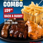 Join us in supporting Hoërskool Swartland's rising rugby stars! On Wednesday, 17 June, from 18:00 to 20:00, enjoy a "Back a Buddy" Evening at Sabino Canyon Spur, De Zwartland Markt, Malmesbury. Savor The Big Three Combo for R159.90 or any favorite dish, with part of the proceeds aiding their rugby tour. Let's show our community spirit and cheer on our talented athletes! Bring your family, your friends, and your appetite. See you there!